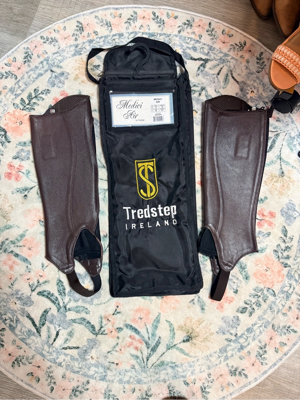 Women's Brown Leather Half Chaps